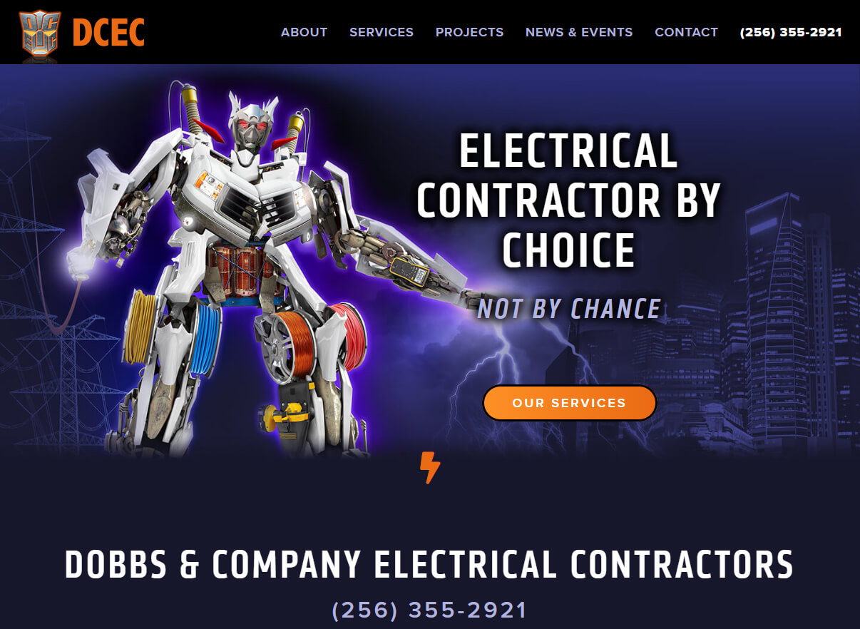 DCEC Inc home page screenshot